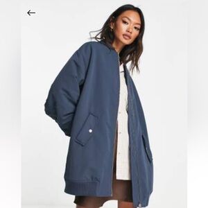 ASOS Dark Blue Bomber Jacket